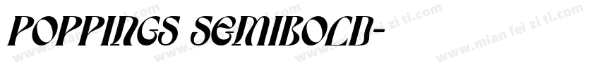 poppings semibold字体转换
